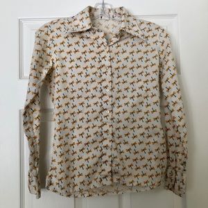 Vintage 70s/80s Button Down Dragonfly Shirt